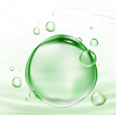 psd源文件绿色水泡气泡肥皂泡圆形泡泡