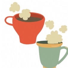 咖啡杯咖啡茶杯插画