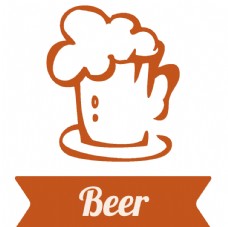 餐饮不规则啤酒杯图标