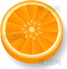绿色蔬菜橘子UI素材标识