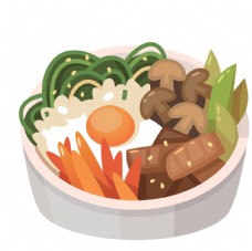 美食插图韩国美食插画图案