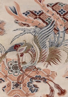 日式花鸟布纹