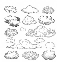 云朵画法 手绘图片