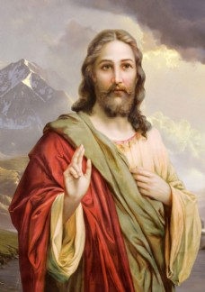 字母设计耶稣基督上帝油画无框画