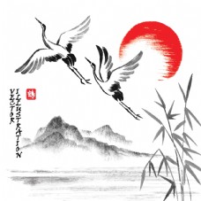 水墨中国风中国风传统水墨风景画