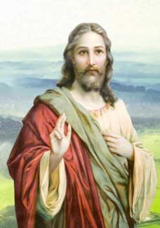 中堂画无框画耶稣基督上帝油画