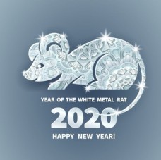 2020年银色卡通老鼠